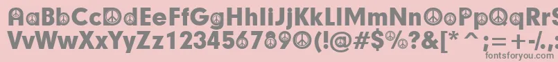 HippyParticipants Font – Gray Fonts on Pink Background