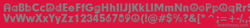 HippyParticipants Font – Gray Fonts on Red Background