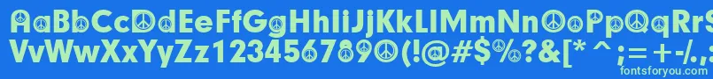 HippyParticipants Font – Green Fonts on Blue Background