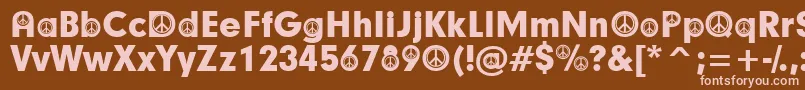 HippyParticipants Font – Pink Fonts on Brown Background