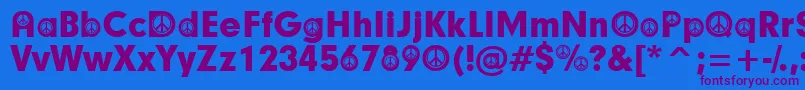 HippyParticipants Font – Purple Fonts on Blue Background