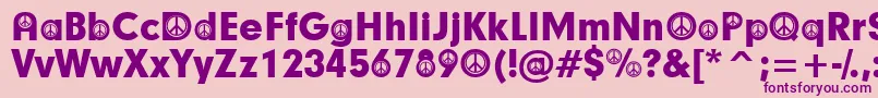 HippyParticipants Font – Purple Fonts on Pink Background