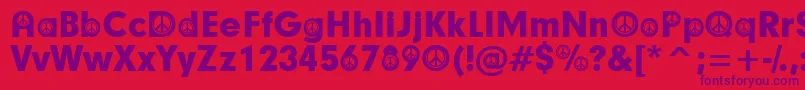 HippyParticipants Font – Purple Fonts on Red Background