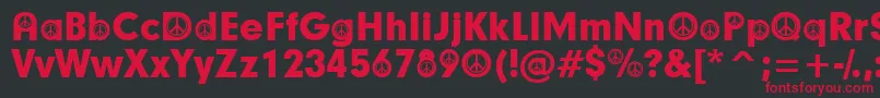 HippyParticipants Font – Red Fonts on Black Background