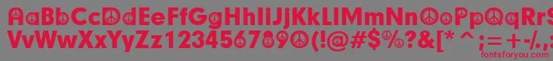 HippyParticipants Font – Red Fonts on Gray Background