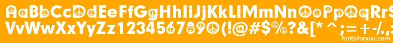 HippyParticipants Font – White Fonts on Orange Background