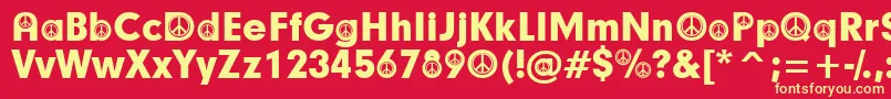 HippyParticipants Font – Yellow Fonts on Red Background