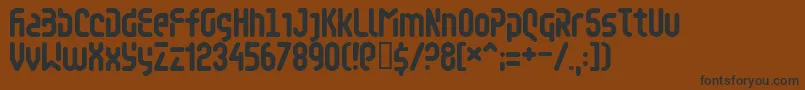 Retaliator Font – Black Fonts on Brown Background