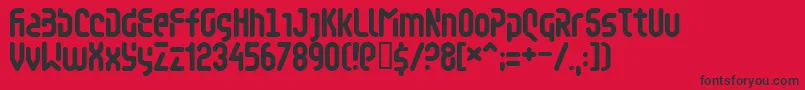 Retaliator Font – Black Fonts on Red Background
