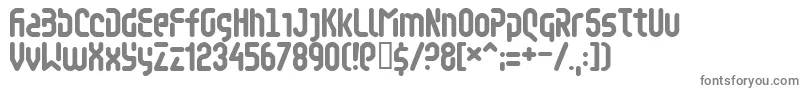 フォントRetaliator – 白い背景に灰色の文字