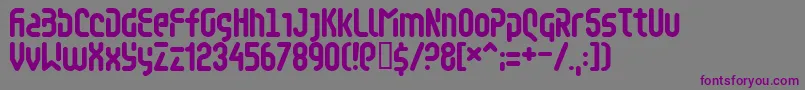 Retaliator Font – Purple Fonts on Gray Background