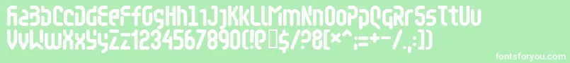Retaliator Font – White Fonts on Green Background