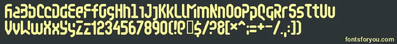 Retaliator Font – Yellow Fonts on Black Background