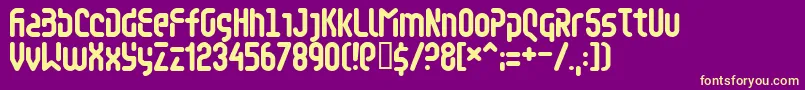 Retaliator Font – Yellow Fonts on Purple Background