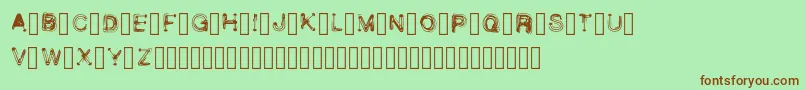 WetbrushDemoRegular Font – Brown Fonts on Green Background
