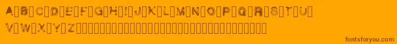 WetbrushDemoRegular Font – Brown Fonts on Orange Background