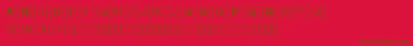 WetbrushDemoRegular Font – Brown Fonts on Red Background