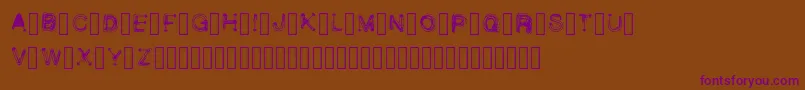 WetbrushDemoRegular Font – Purple Fonts on Brown Background
