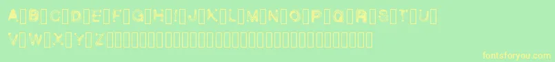 WetbrushDemoRegular Font – Yellow Fonts on Green Background