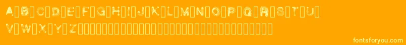 WetbrushDemoRegular Font – Yellow Fonts on Orange Background