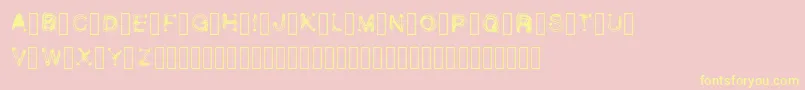 WetbrushDemoRegular Font – Yellow Fonts on Pink Background