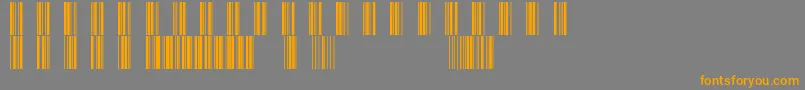 フォントCode39 – オレンジの文字は灰色の背景にあります。
