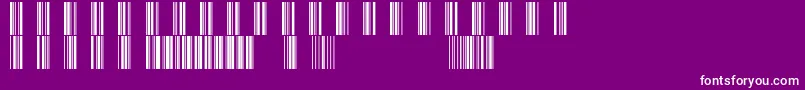 フォントCode39 – 紫の背景に白い文字