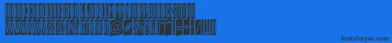 Шрифт AEmpirialcmup – чёрные шрифты на синем фоне
