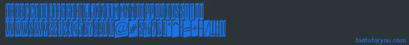 AEmpirialcmup Font – Blue Fonts on Black Background