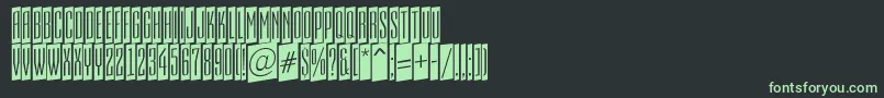 AEmpirialcmup Font – Green Fonts on Black Background