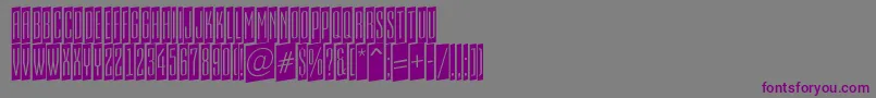Czcionka AEmpirialcmup – fioletowe czcionki na szarym tle