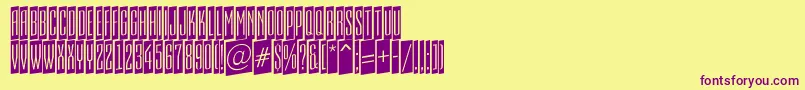 AEmpirialcmup Font – Purple Fonts on Yellow Background