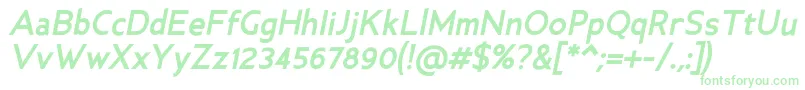 AncillaryBolditalic Font – Green Fonts on White Background