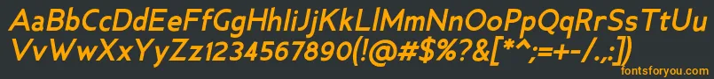 AncillaryBolditalic Font – Orange Fonts on Black Background