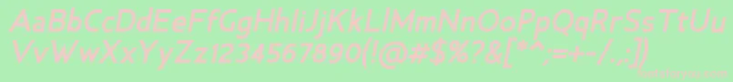 Подробнее о шрифте AncillaryBolditalic Шрифт AncillaryBolditalic – розовые шрифты на зелёном фоне