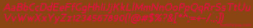AncillaryBolditalic Font – Red Fonts on Brown Background