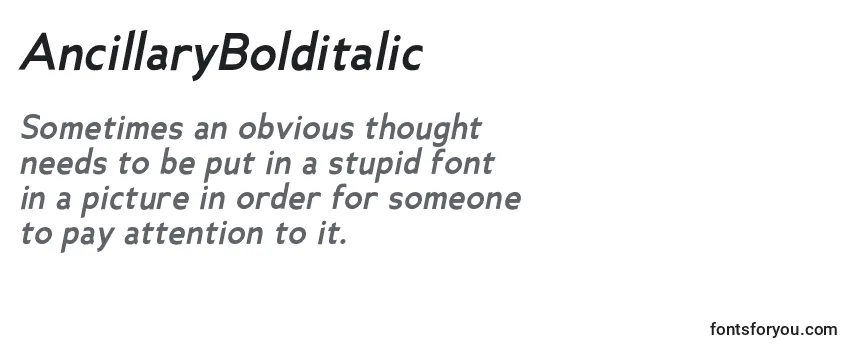 AncillaryBolditalic Font