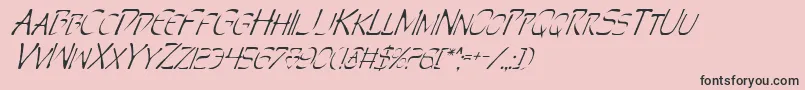 PerditionItalic Font – Black Fonts on Pink Background