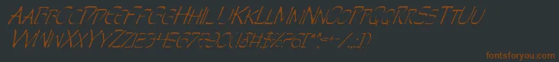 PerditionItalic Font – Brown Fonts on Black Background