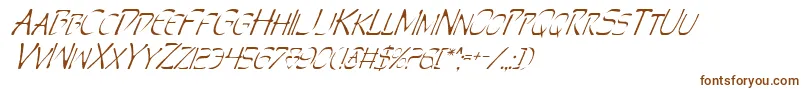 PerditionItalic-fontti – ruskeat fontit valkoisella taustalla