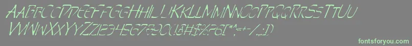 PerditionItalic Font – Green Fonts on Gray Background
