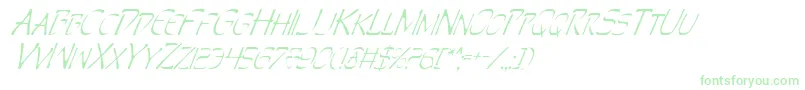 PerditionItalic Font – Green Fonts on White Background