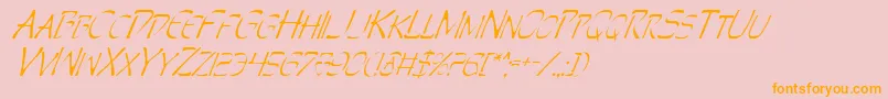 PerditionItalic Font – Orange Fonts on Pink Background