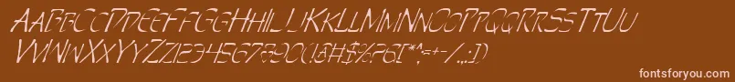 PerditionItalic Font – Pink Fonts on Brown Background