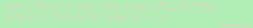 PerditionItalic Font – Pink Fonts on Green Background