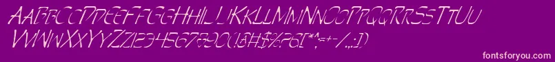 PerditionItalic Font – Pink Fonts on Purple Background