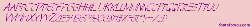 PerditionItalic Font – Purple Fonts on Pink Background
