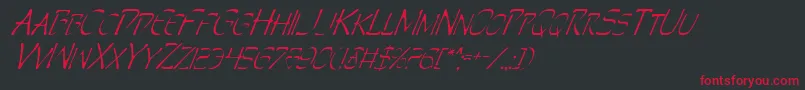 PerditionItalic Font – Red Fonts on Black Background