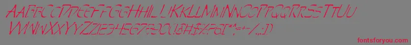 PerditionItalic Font – Red Fonts on Gray Background