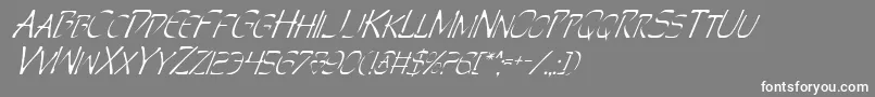 PerditionItalic Font – White Fonts on Gray Background